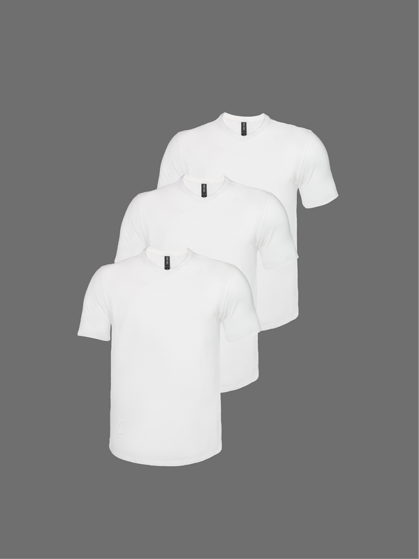 White V Neck 3-Pack