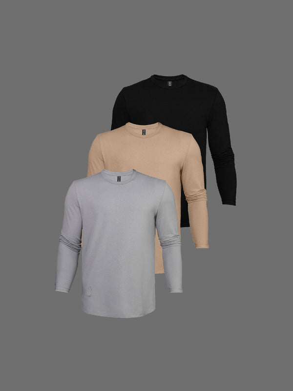 Natural Tones Long Sleeve 3-Pack