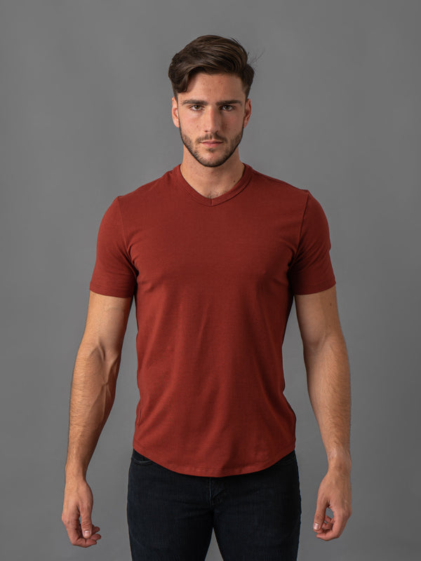 Fired Brick V Neck